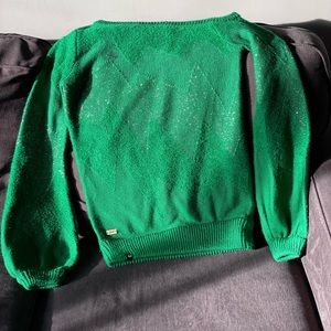 Sweater off the shoulder bell sleeves